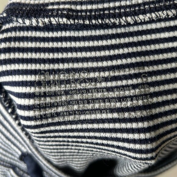 Gillian & O'Malley Navy Blue Striped Pajamas Set Size Medium Cozy Loungewear - Picture 7 of 7